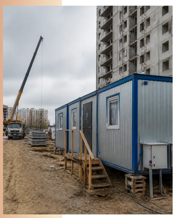 Аренда строительных вагончиков для рабочих в Шелехове